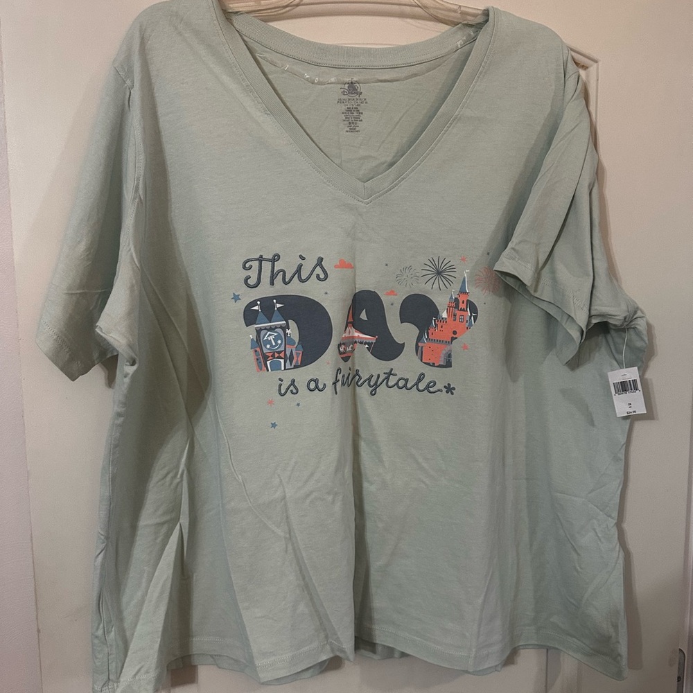 Disney Light Green Fairytale Graphic Tee